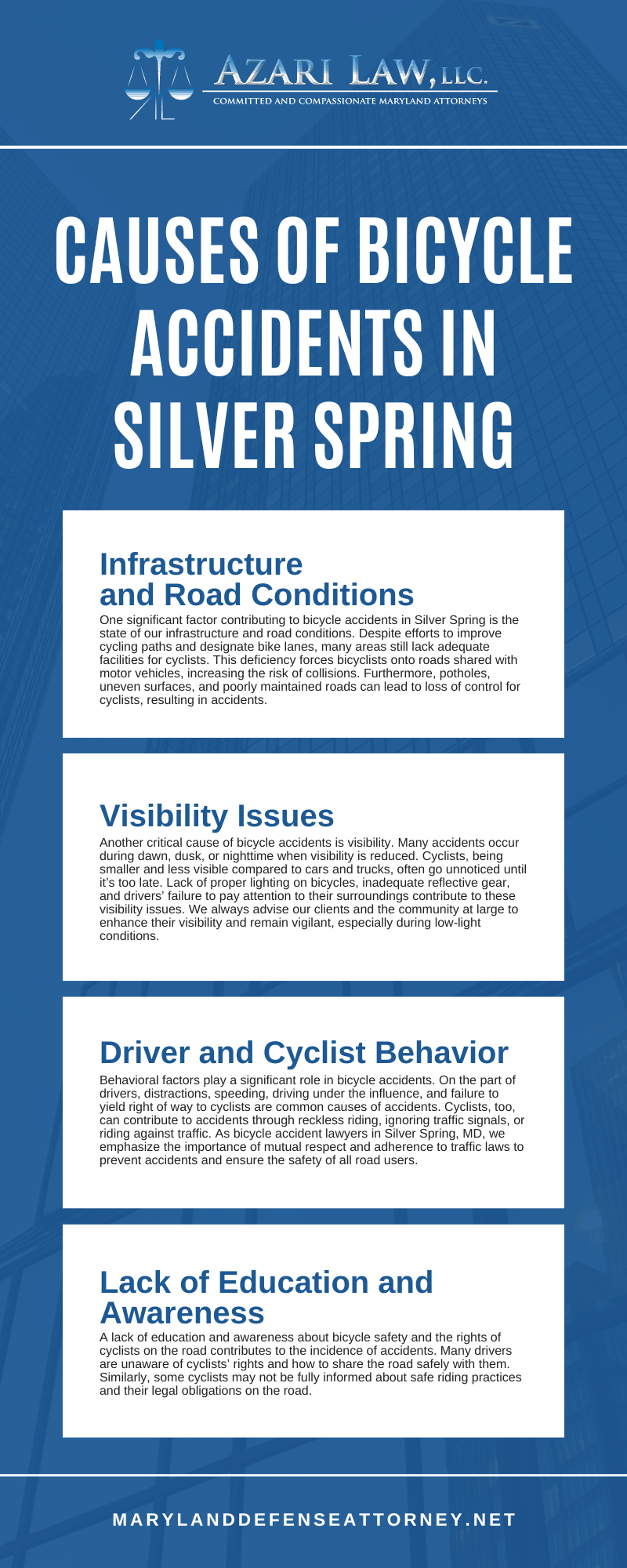 Causes Of Bicycle Accidents In Silver Spring Infographic